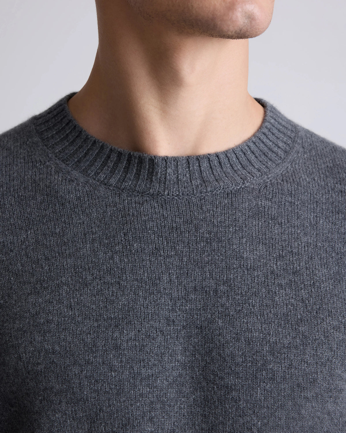 Luxe Baby Cashmere Crewneck Sweater - S / Heather Pewter