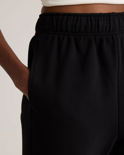 Organic Heavyweight Fleece Straight Leg Sweatpants - XS / Black
