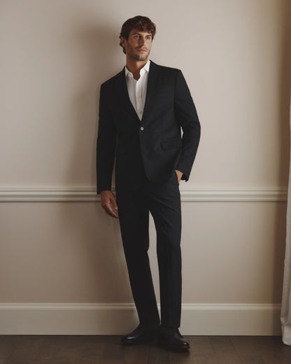 Stretch Wool Dress Pants - Slim - 30X30 / Grey Melange