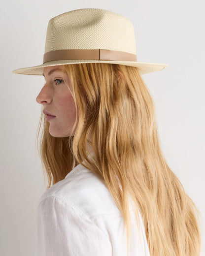 Toquilla Straw Panama Hat - S / Black
