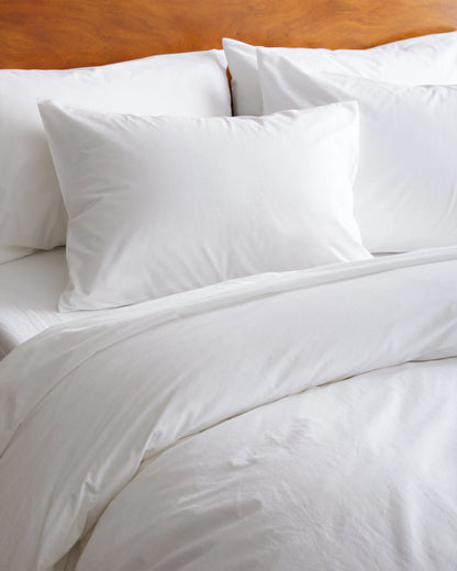 Organic Brushed Cotton Deluxe Bedding Bundle - Twin / White