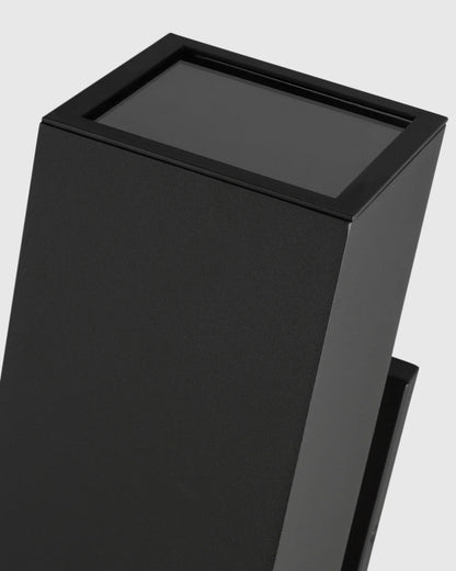 Outdoor Aluminum Rectangle Wall Sconce - One Size / Black