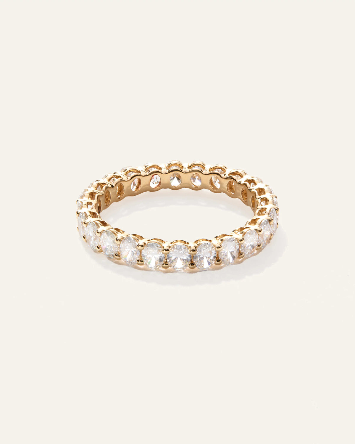 Lab Grown Diamond Oval Eternity Band - 5 / Yellow Gold