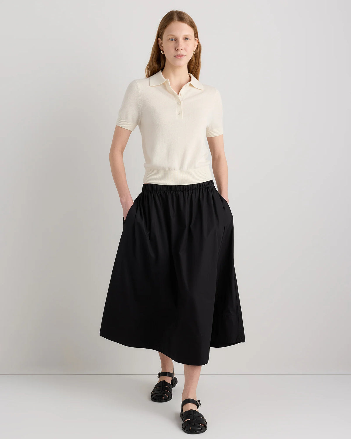 Mongolian Cashmere Short Sleeve Polo - XS / Oatmeal
