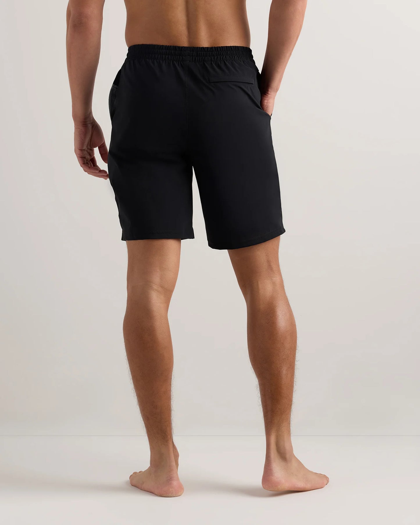 Italian Swim Trunks - 9" - S / Navy Palms