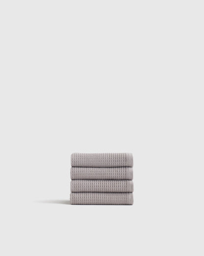 Turkish Waffle Terry Washcloth (Set of 4) - One Size / Ivory