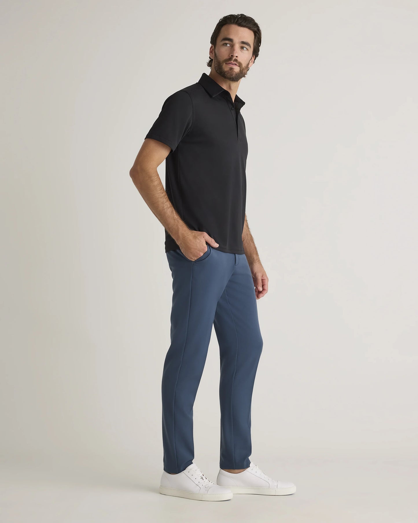 Commuter Stretch Pique Polo - S / Dark Coal