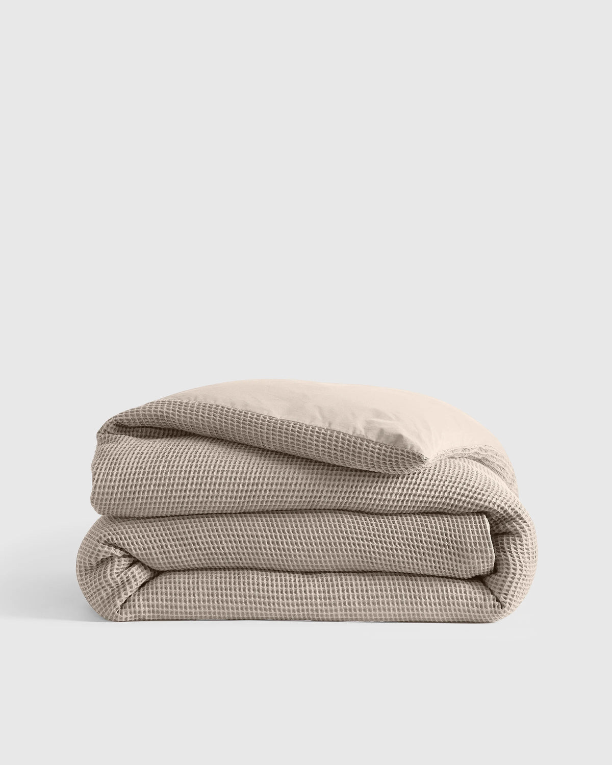 Organic Waffle Duvet Cover - Twin / White