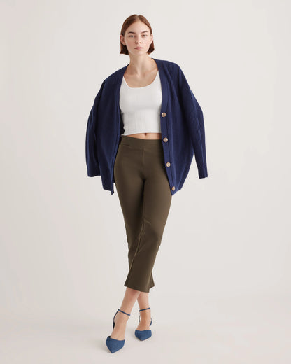 Ultra-Stretch Ponte Kick Flare Pants - XS / Olive