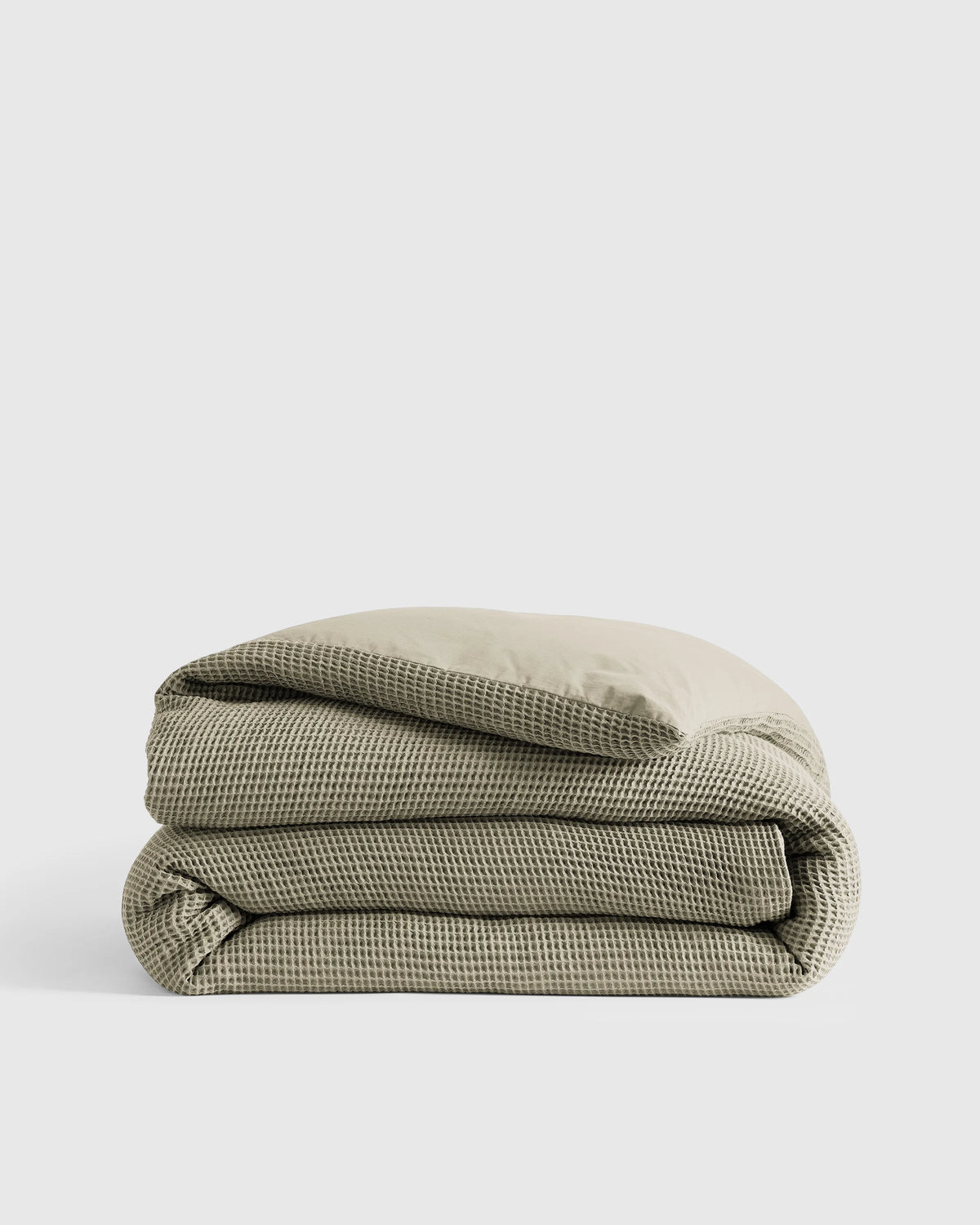 Organic Waffle Duvet Cover - Twin / White