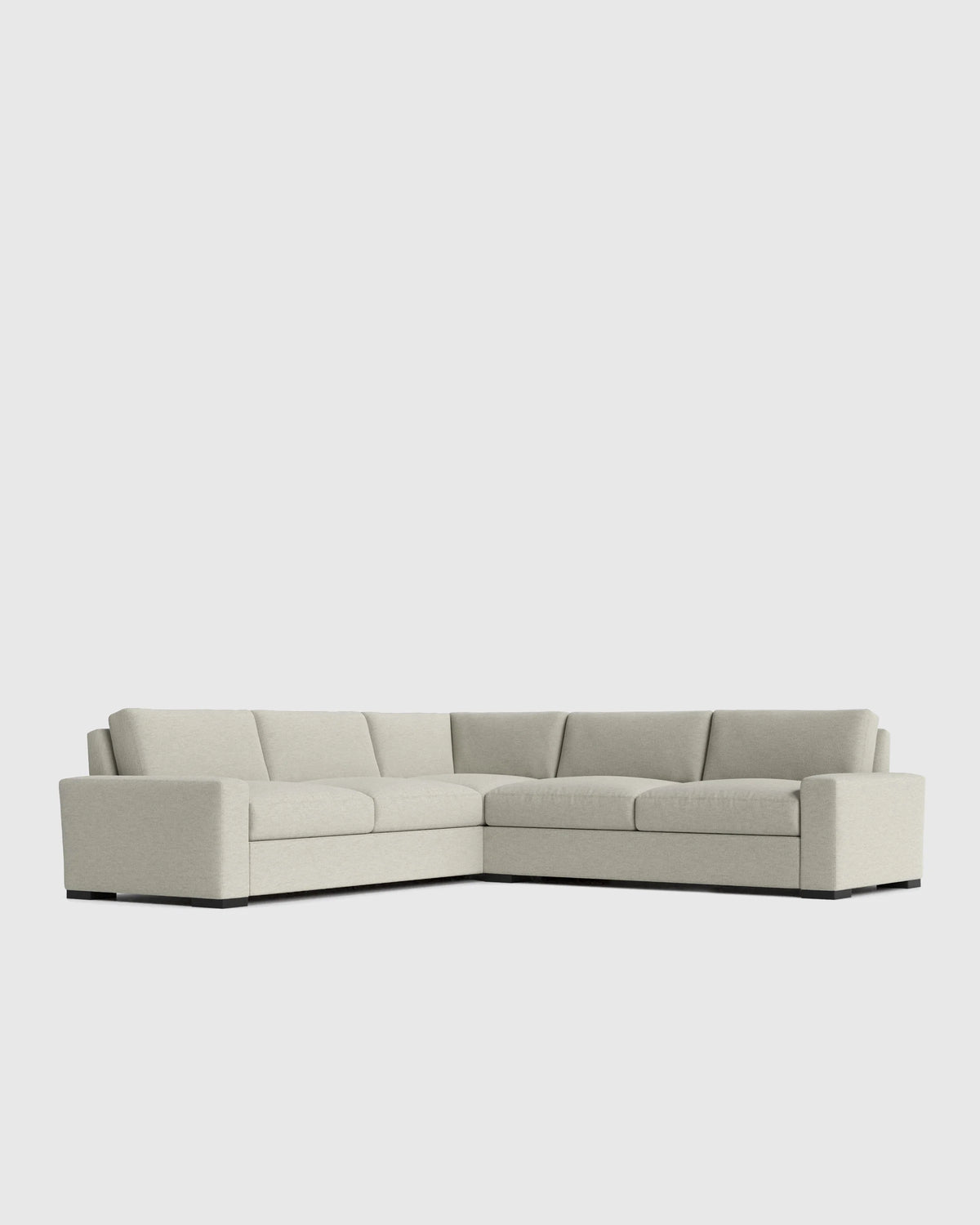 Stillman L Sectional in Performance Basketweave - 116x116 / Flax