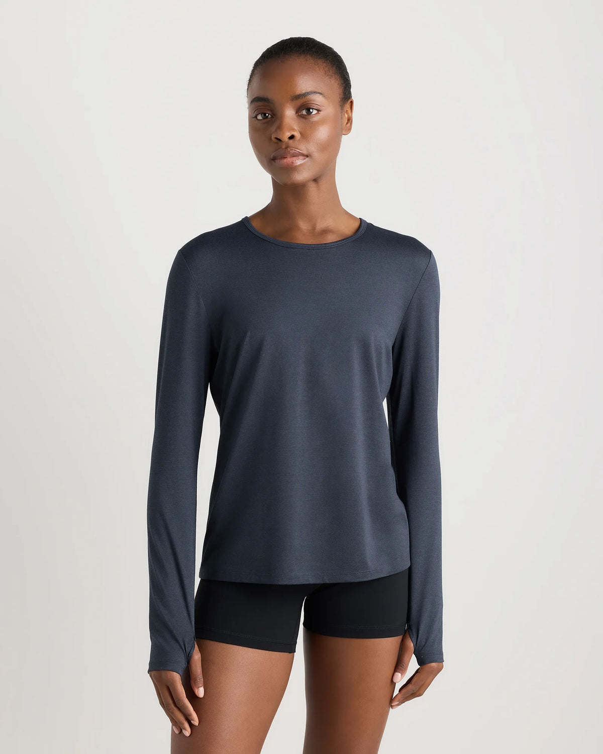 Flowknit Breeze Long Sleeve Top - XS / Heather Deep Navy