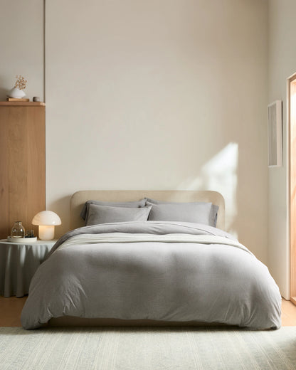 Organic Jersey Sham Set - Standard / Heather Grey