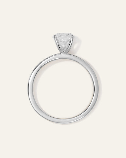 Lab Grown Diamond Round Comfort Fit Engagement Ring - 1ct - 4 / Yellow Gold