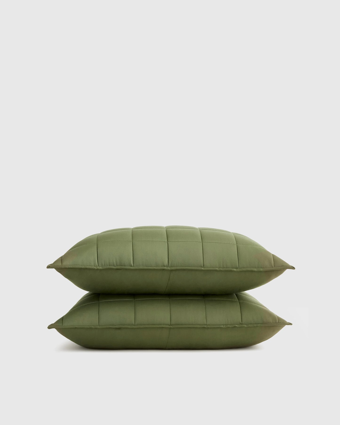 Bamboo Box Quilted Sham Set - Standard / Sage