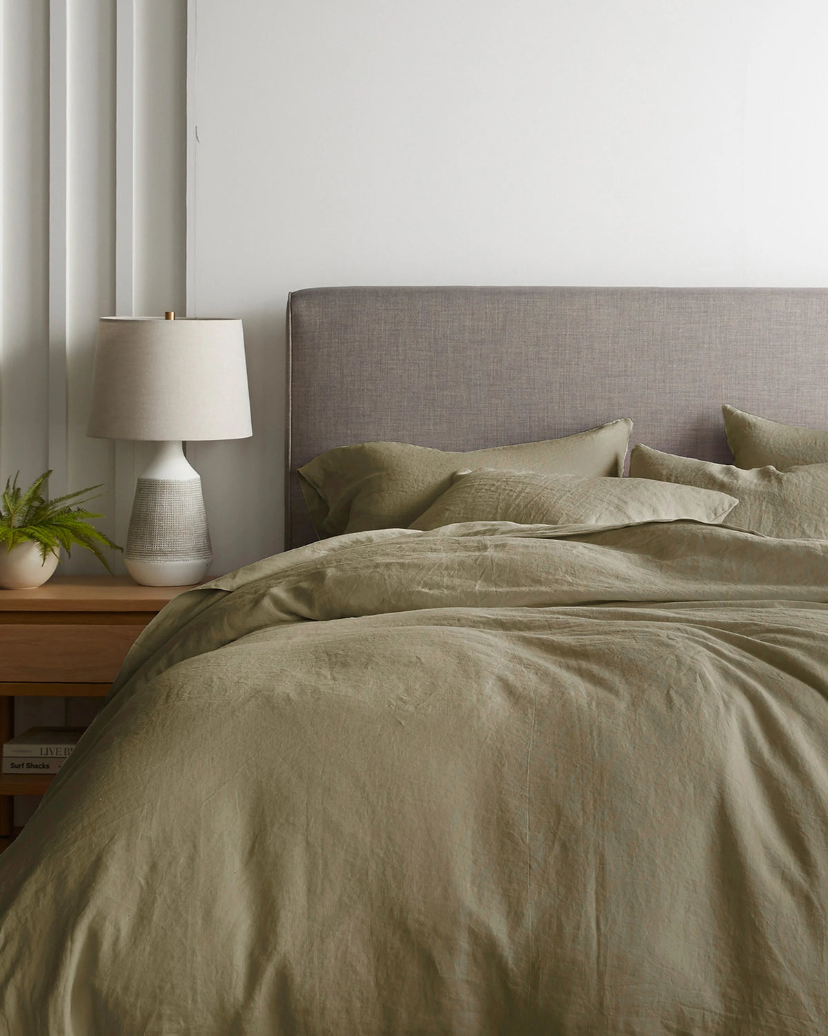 European Linen Sham Set - Standard / White