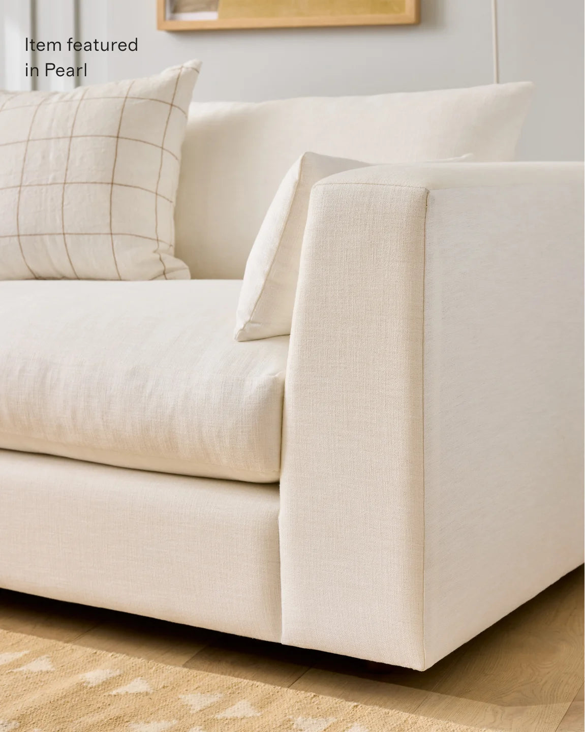 Oasis Sofa in Performance Linen - 7ft / Pearl