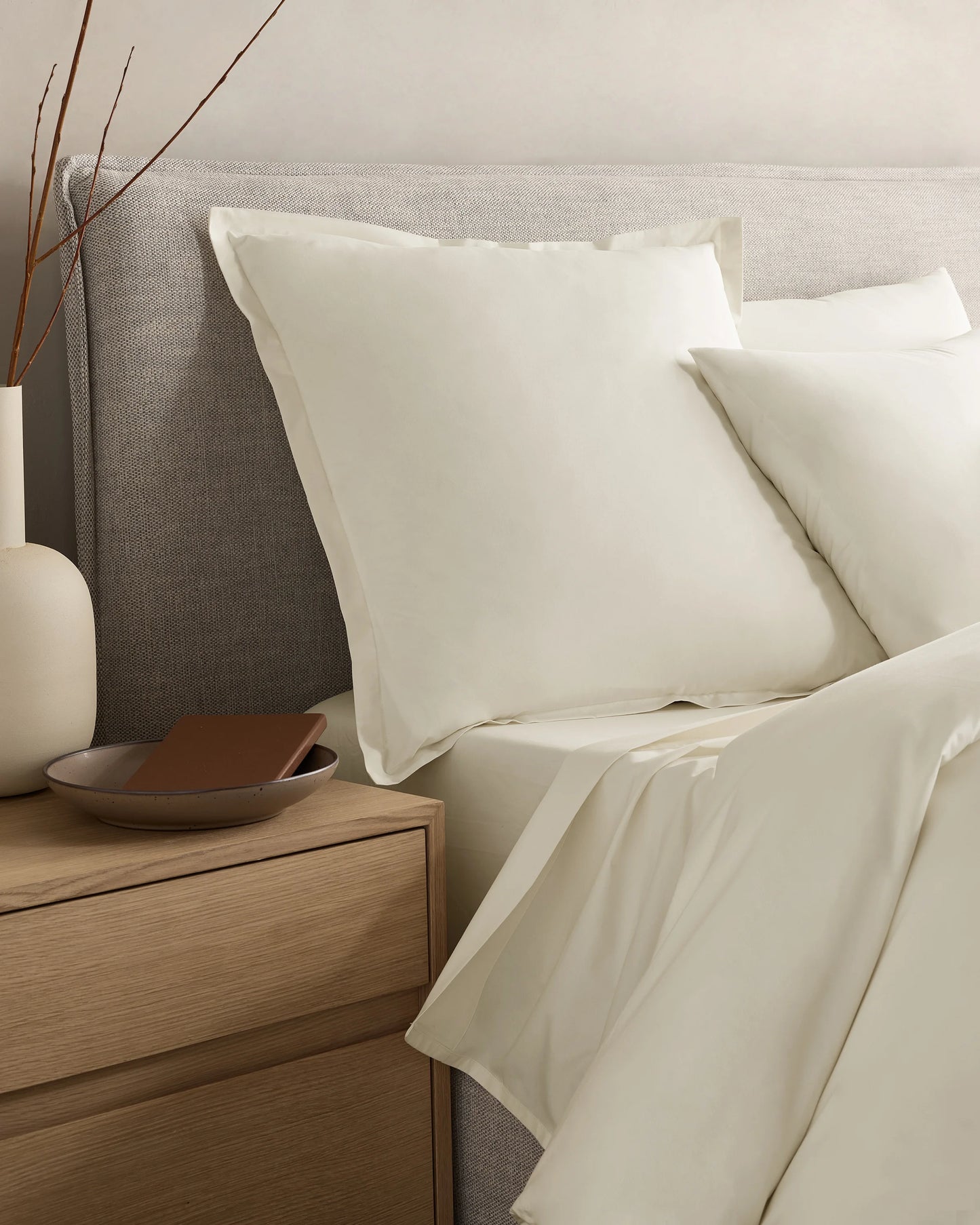 Organic Crisp Percale Euro Sham - Euro / White