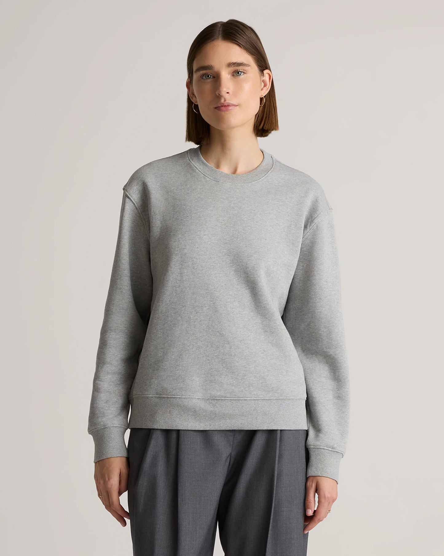 Organic Heavyweight Fleece Crew - XS / Taupe