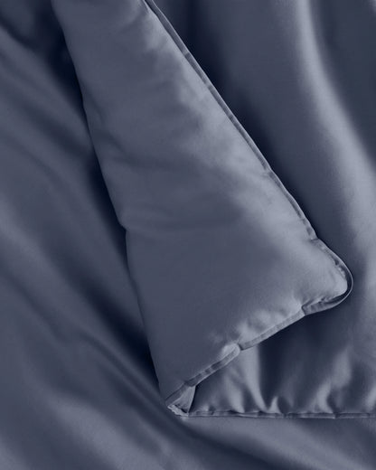 Organic Cotton Sateen Comforter Set - Twin / White