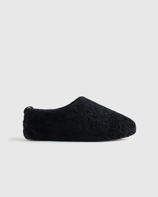 Men's Genuine Shearling Lounge Slipper - 7 / Black