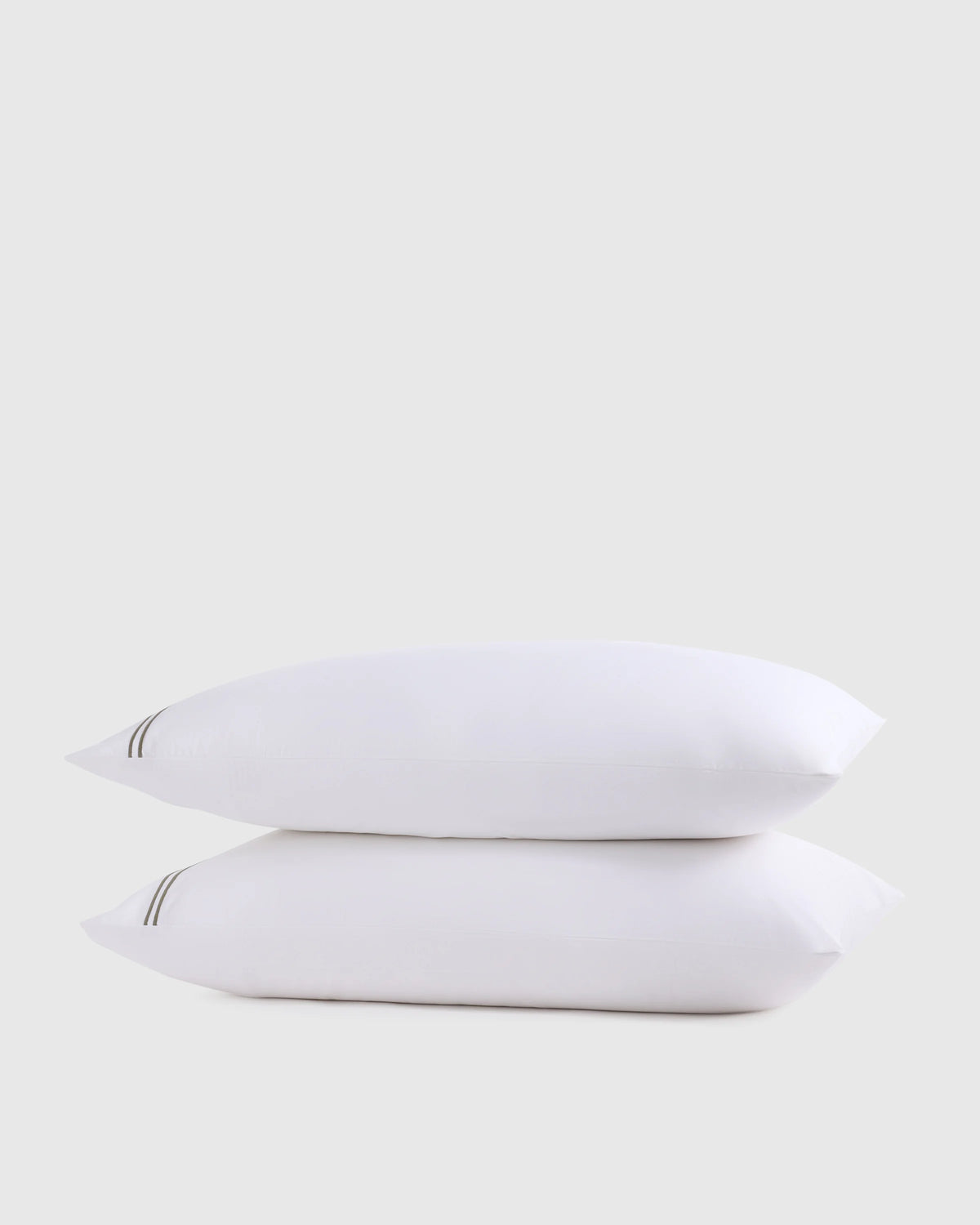 Organic Crisp Percale Pillowcase Set - Standard / White