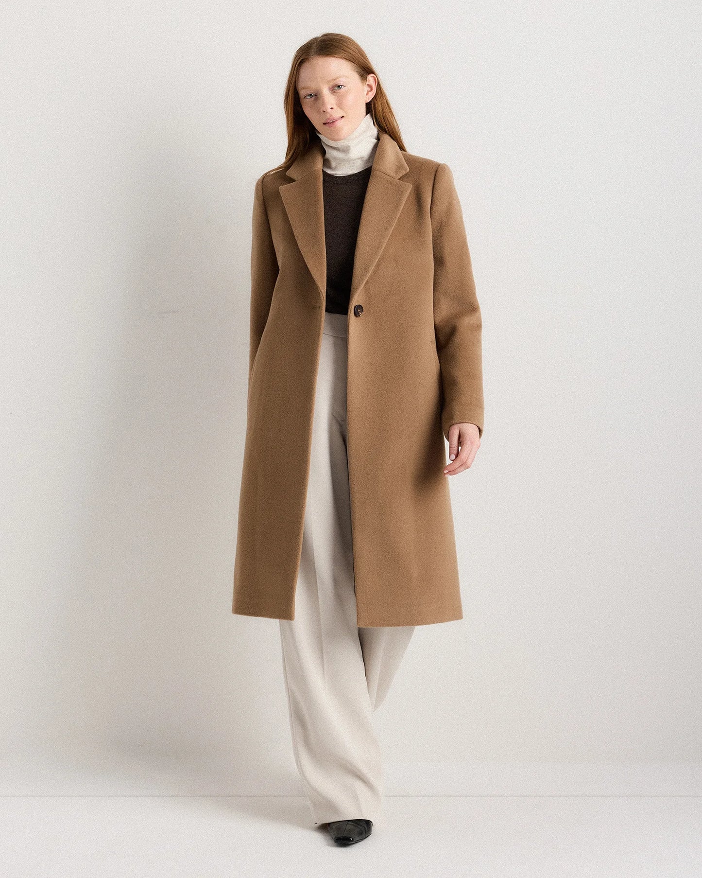 Wool Cashmere Blazer Coat - XS / Mocha Brown