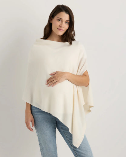 Mongolian Cashmere Nursing Shawl - One Size / Heather Vintage Pink