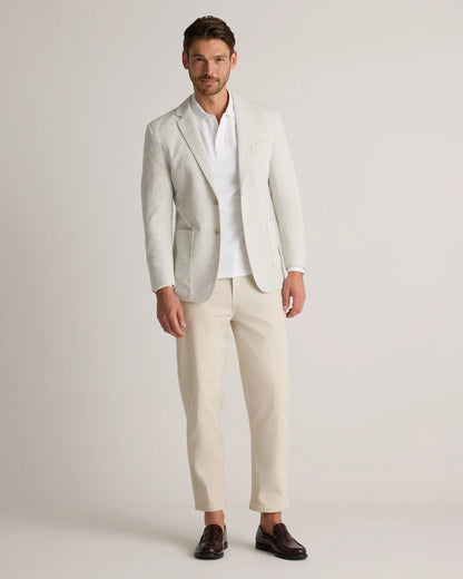Cotton Pique Knit Blazer - XS / Heather Charcoal