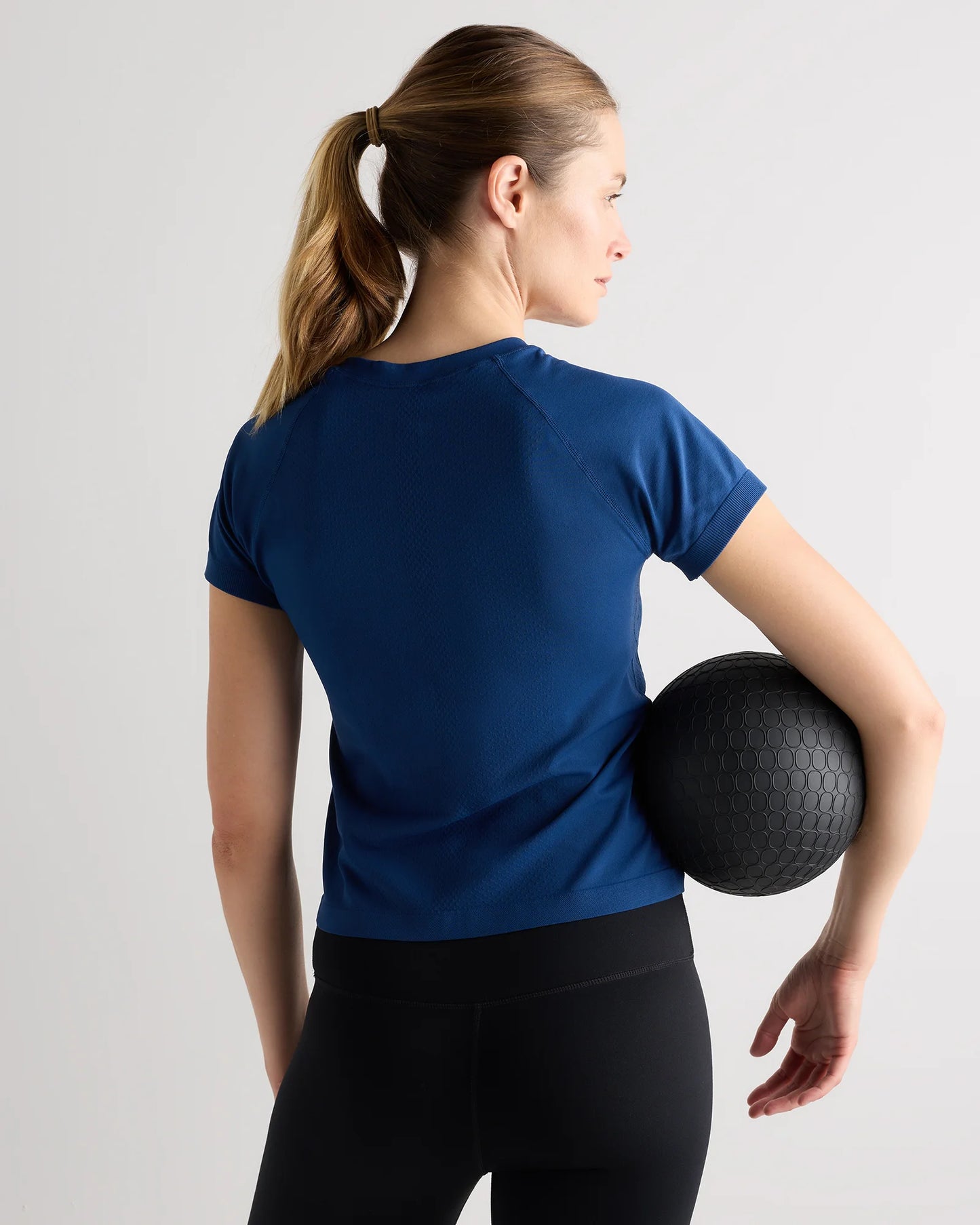 Seamless Waist-Length Tee - XS / Azul Blue