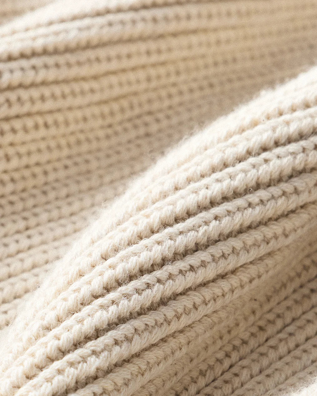 100% Organic Cotton Fisherman V-Neck Sweater - 1X / Speckled Beige