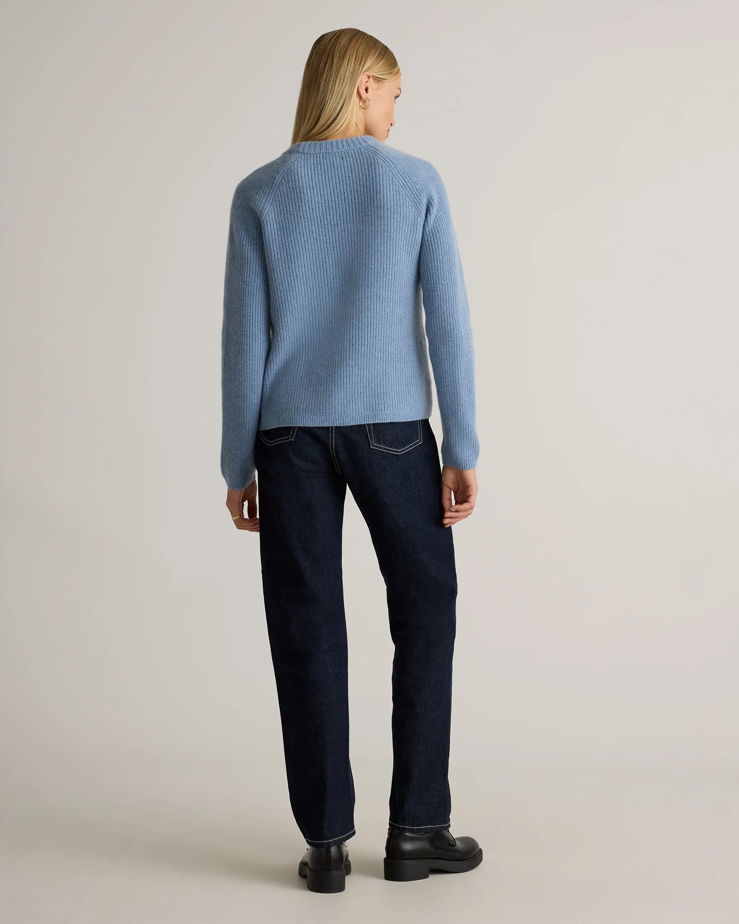 Mongolian Cashmere Fisherman Crewneck Sweater - XS / Teak