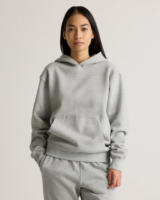 Organic Heavyweight Fleece Boyfriend Hoodie - XS / Heather Grey