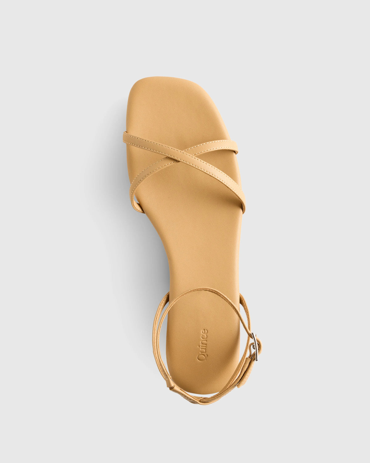 Italian Leather Ankle Strap Sandal - 5 / Cognac