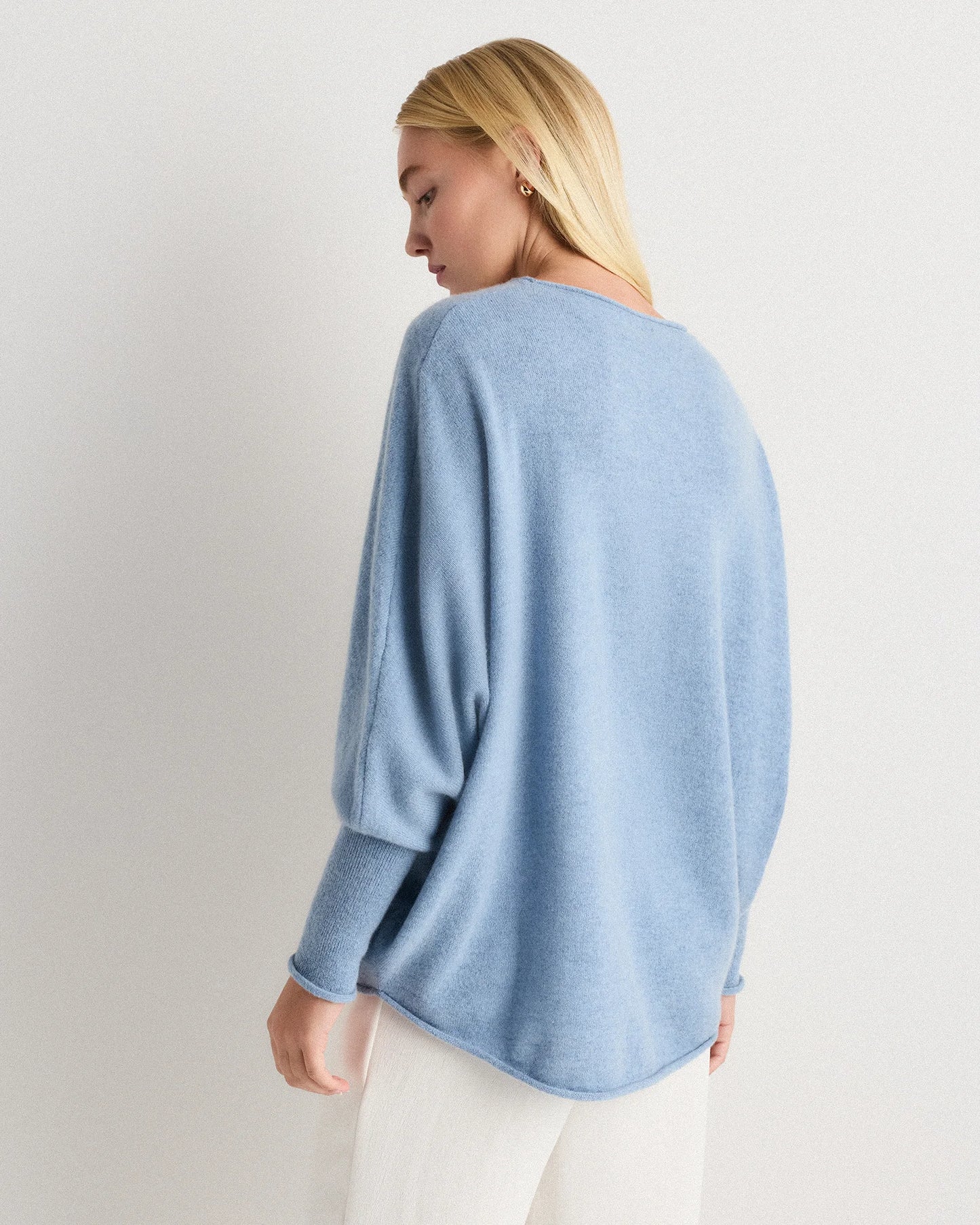 Mongolian Cashmere Batwing Sweater - S/M / Black