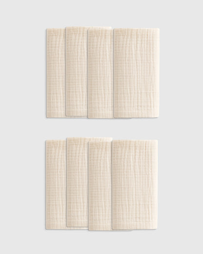 Organic Cotton Gauze Napkins (Set of 8) - One Size / Chocolate