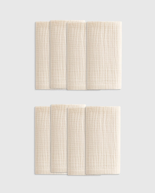 Organic Cotton Gauze Napkins (Set of 8) - One Size / Chocolate