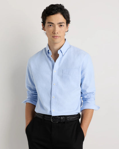 100% Organic Cotton Oxford Shirt - XS / Light Pink Stripe