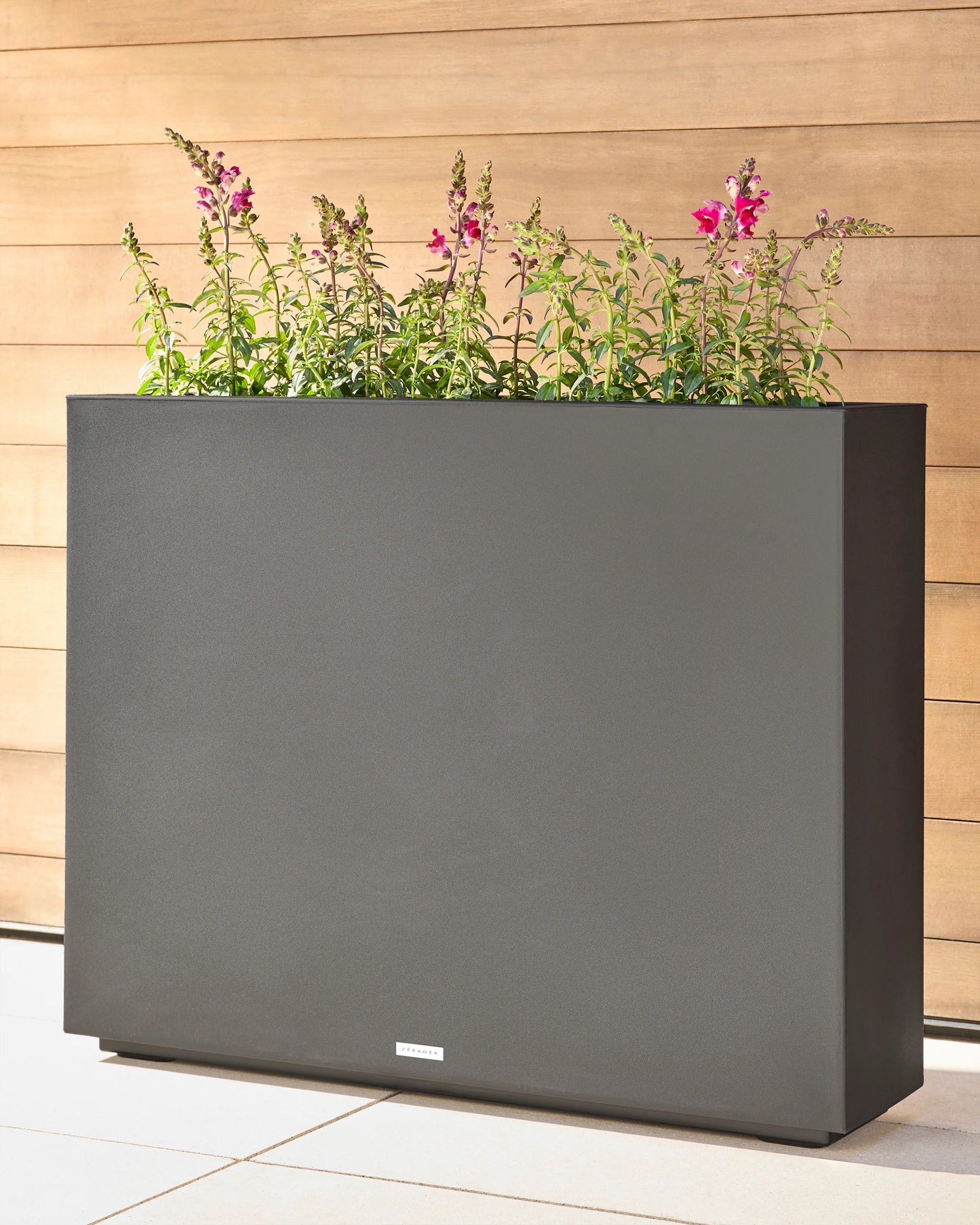 Block Series All Weather Rectangular Planter by Veradek - One Size / Black