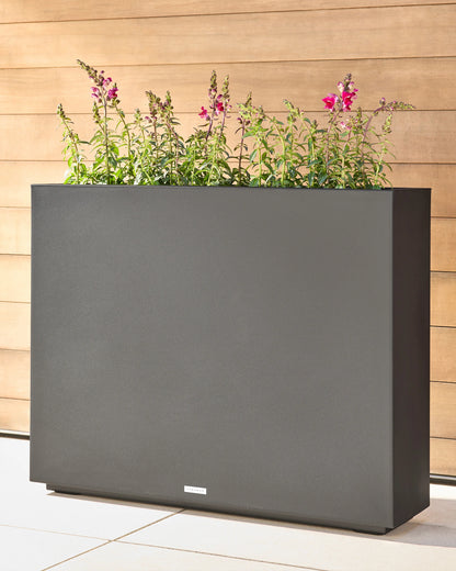 Block Series All Weather Rectangular Planter by Veradek - One Size / Black
