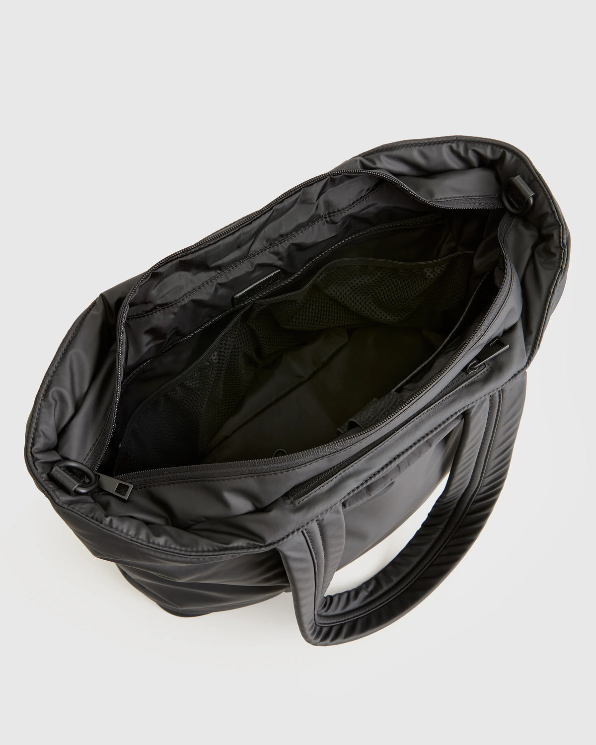 Water Repellent Puff Expandable Tote - One Size / Black