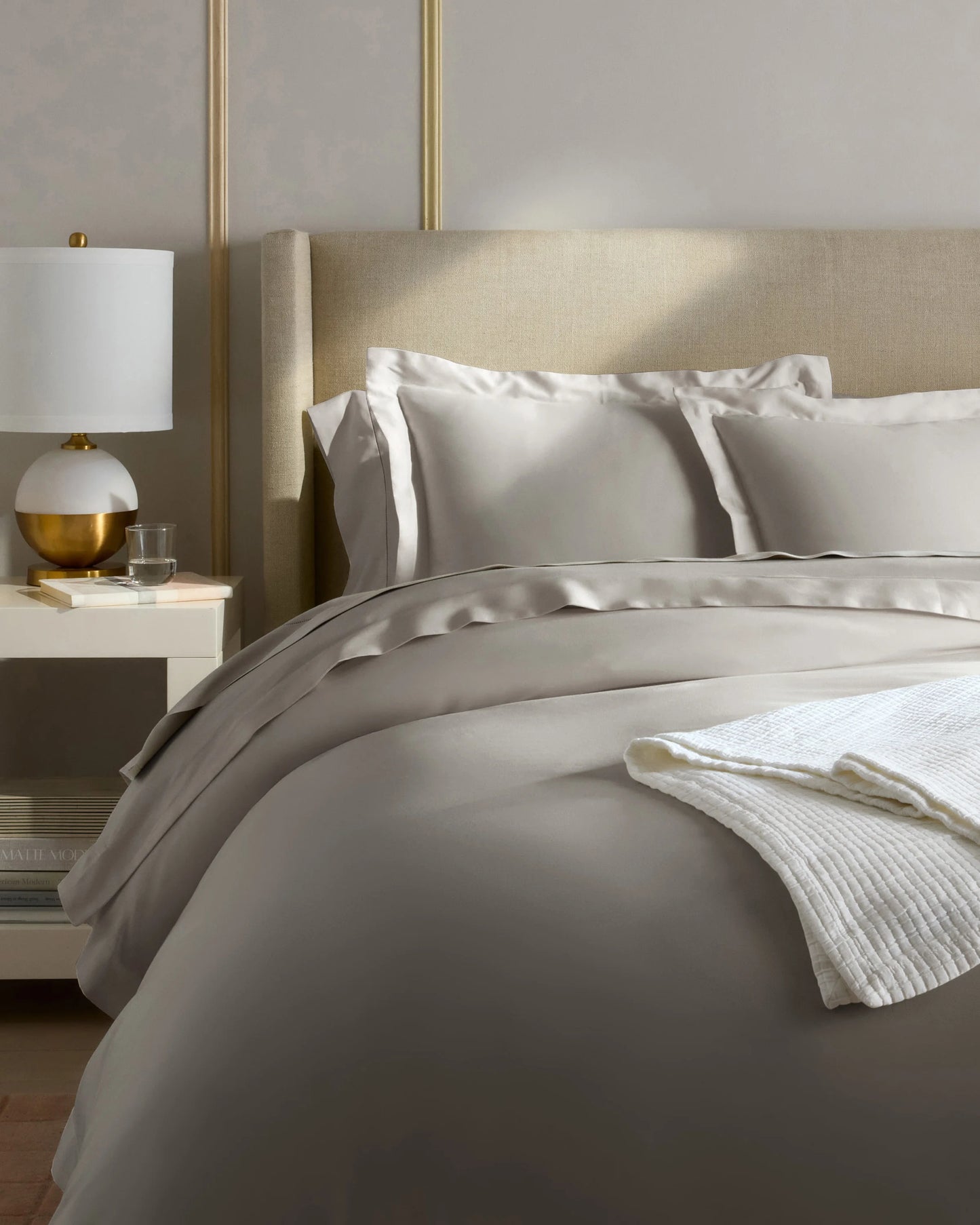 Signature Giza Cotton Sateen Euro Sham - Euro / Mineral