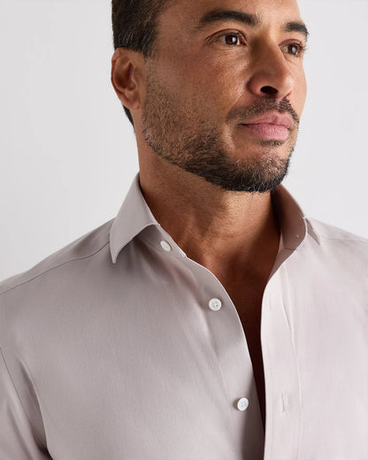 Organic Cotton Oxford Non-Iron Dress Shirt - S / Bold Black