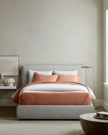Organic Ribbed Cotton Coverlet - Twin / Toffee