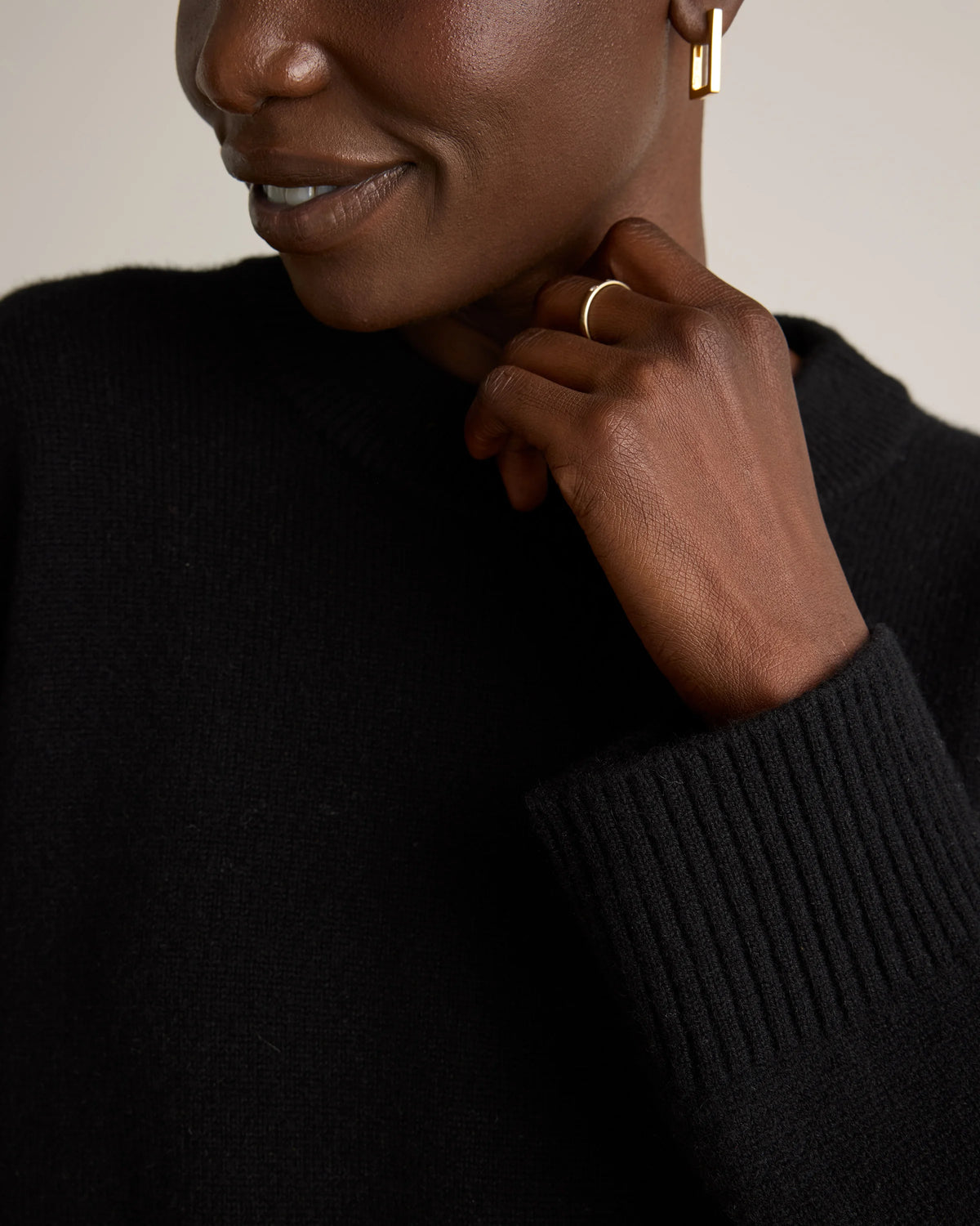 Mongolian Cashmere Oversized Crewneck Sweater - XS / Brown