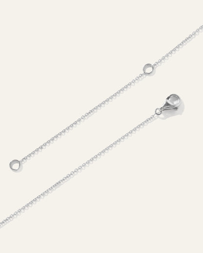 14K Gold Diamond Baguette Bar Necklace - One Size / White Gold