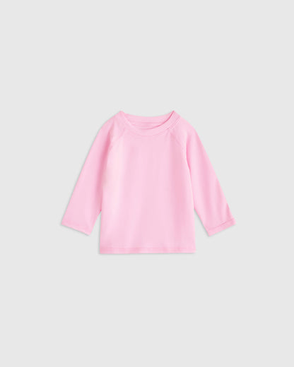 Long Sleeve Raglan Rash Guard - 6-9M / Island Aqua