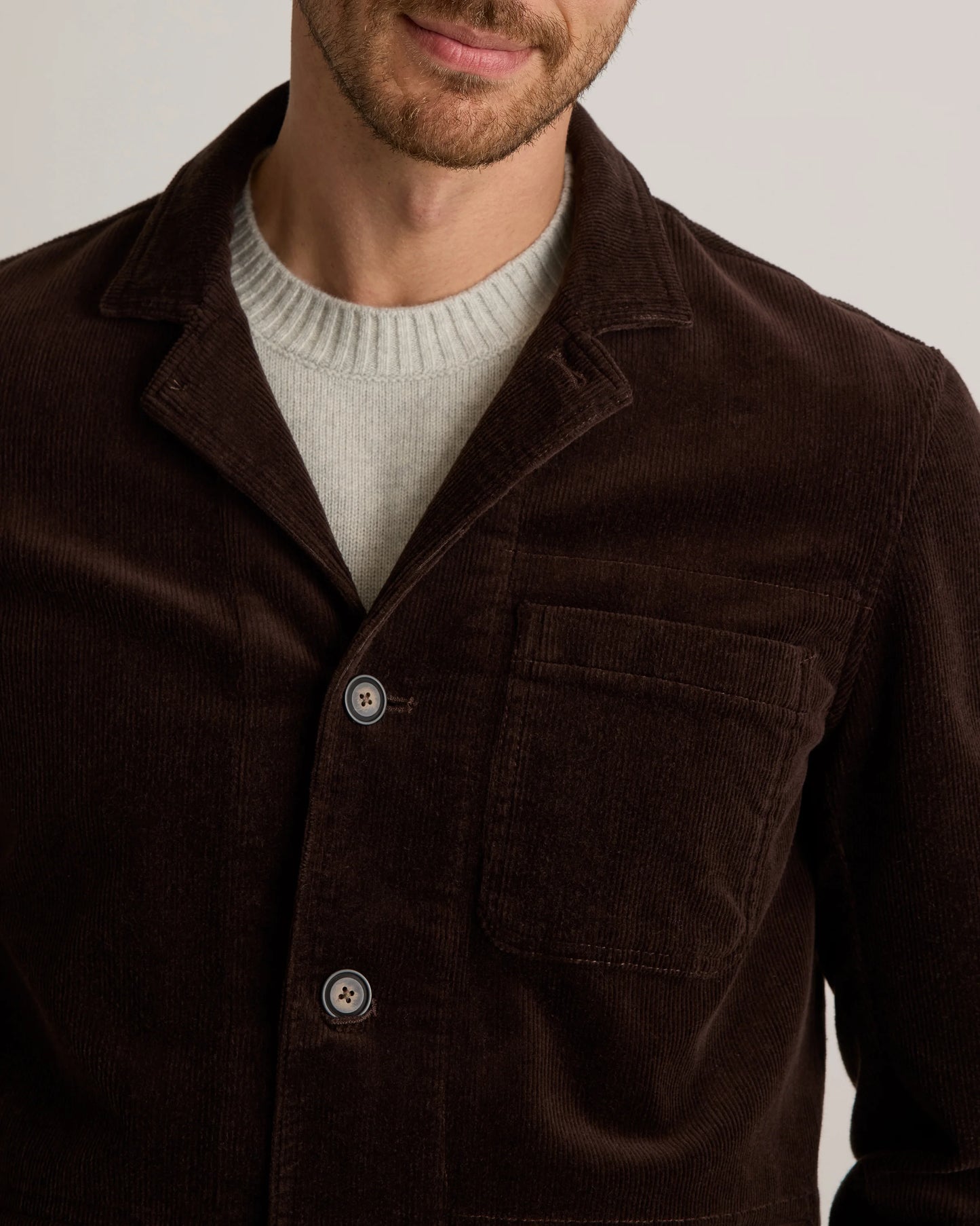 Organic Stretch Corduroy Chore Jacket - S / Seaweed