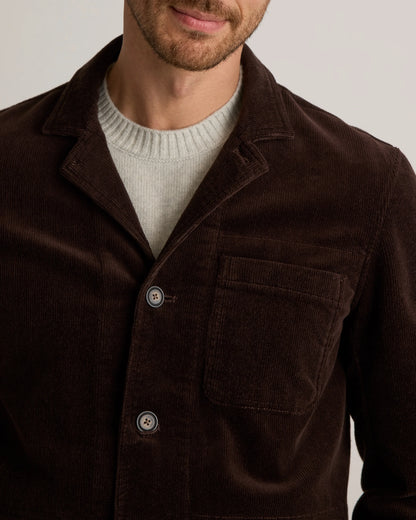 Organic Stretch Corduroy Chore Jacket - S / Seaweed