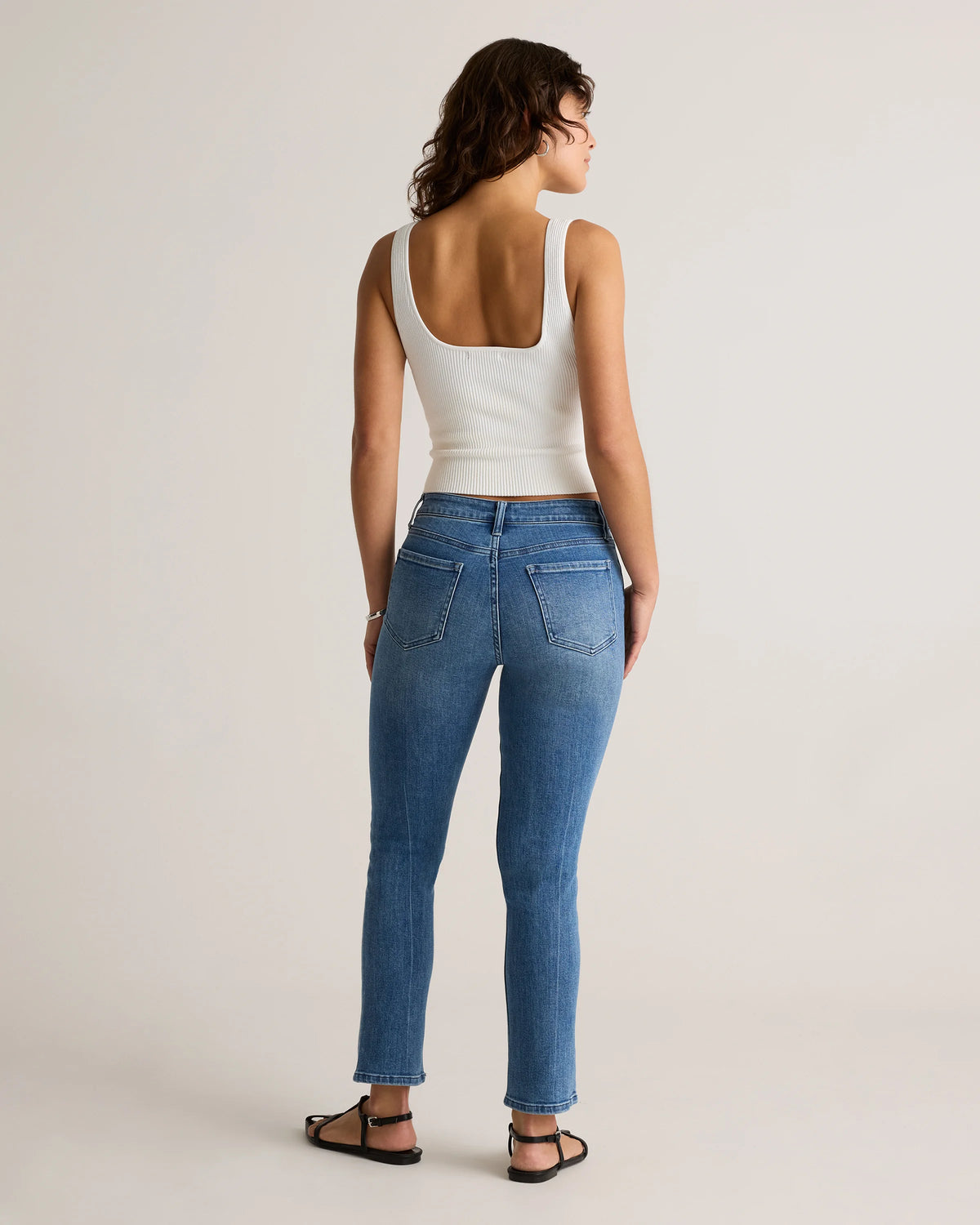 Luna Stretch Slim Straight Jeans - 24 / Black